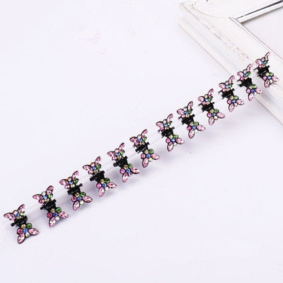 Cute Crystal Butterfly Hair Clips - Orchid Unique