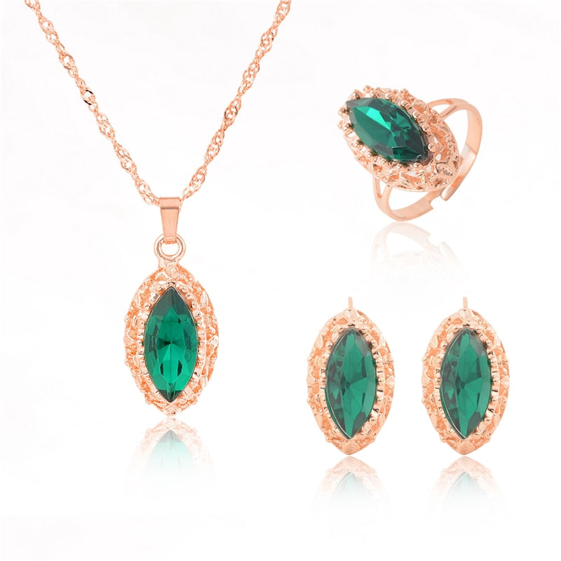 TRENDY jewelry sets bridal gold color,crystal - Orchid Unique