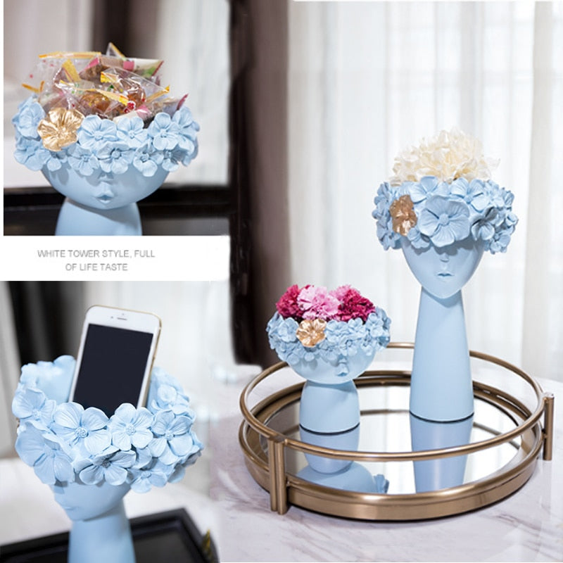 Nordic Resin Vase-Statue Sculpture - Orchid Unique