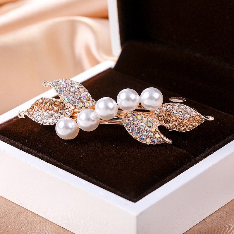 Crystalline rhinestone hairpin - Orchid Unique