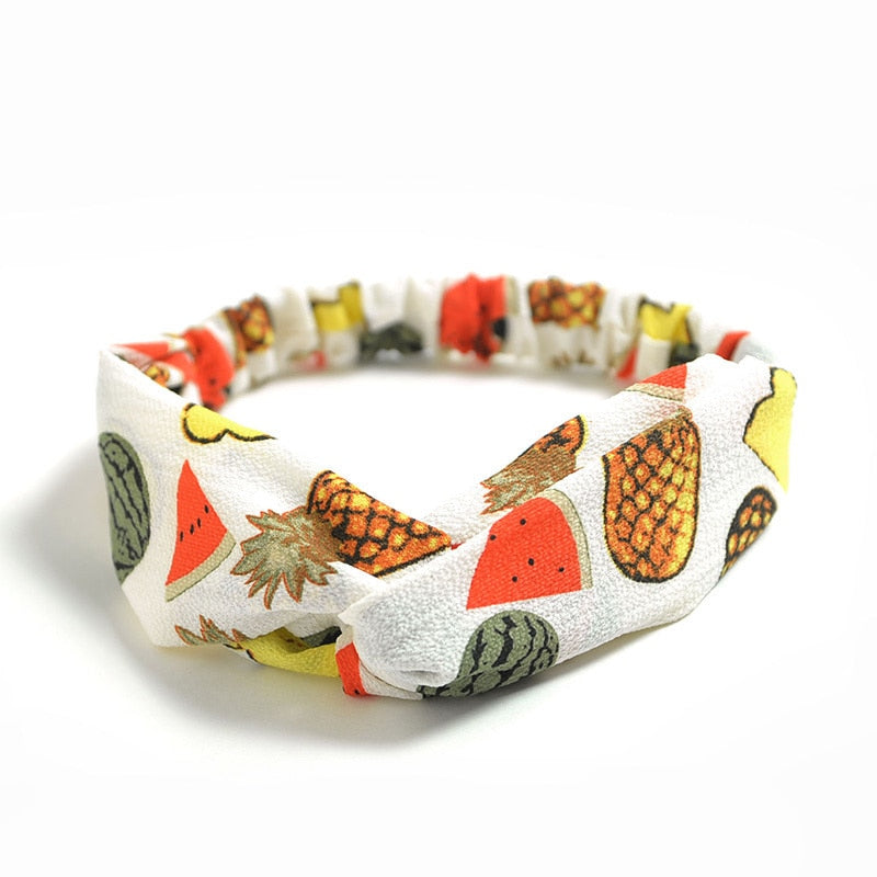 New print Knot Women Headband Vintage Hairband Girls Headwear Leopard Headband Hair Accessories dress Gift hair ties scrunchie - Orchid Unique
