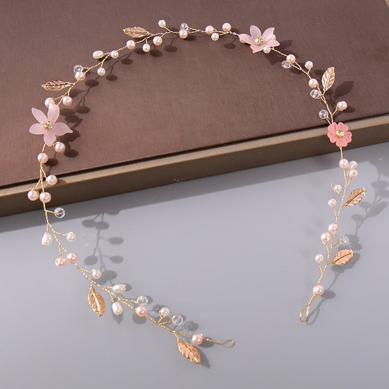 Pearl Rhinestone  Headband - Orchid Unique