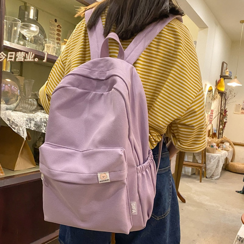 Waterproof Women Backpack and Schoolbag - Orchid Unique