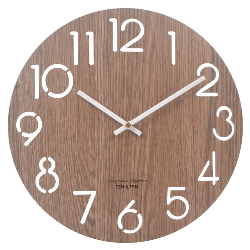Wooden 3D Wall Clock - Orchid Unique
