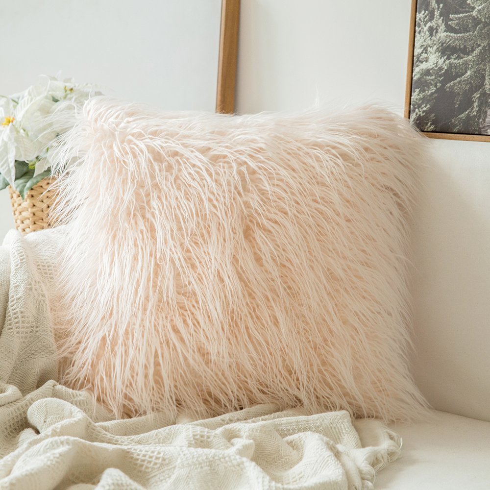 Soft fluffy Plush Cushion Cover - Orchid Unique