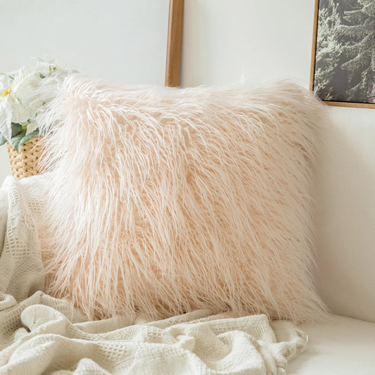 Soft fluffy Plush Cushion Cover - Orchid Unique