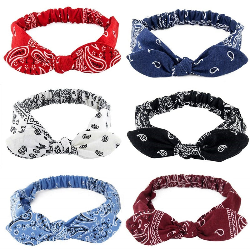 Vintage Cross Knot Elastic Hairbands - Orchid Unique