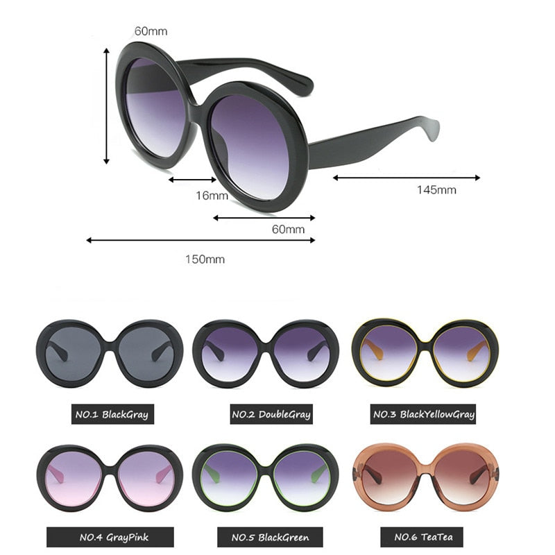 Round Oversized Sunglasses - Orchid Unique