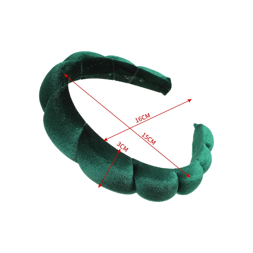 Haimeikang Solid Color Velvet Headband Hair Bands Winter New Sponge Hair Hoop Bezel Headbands For Women Fashion Hair Accessories - Orchid Unique