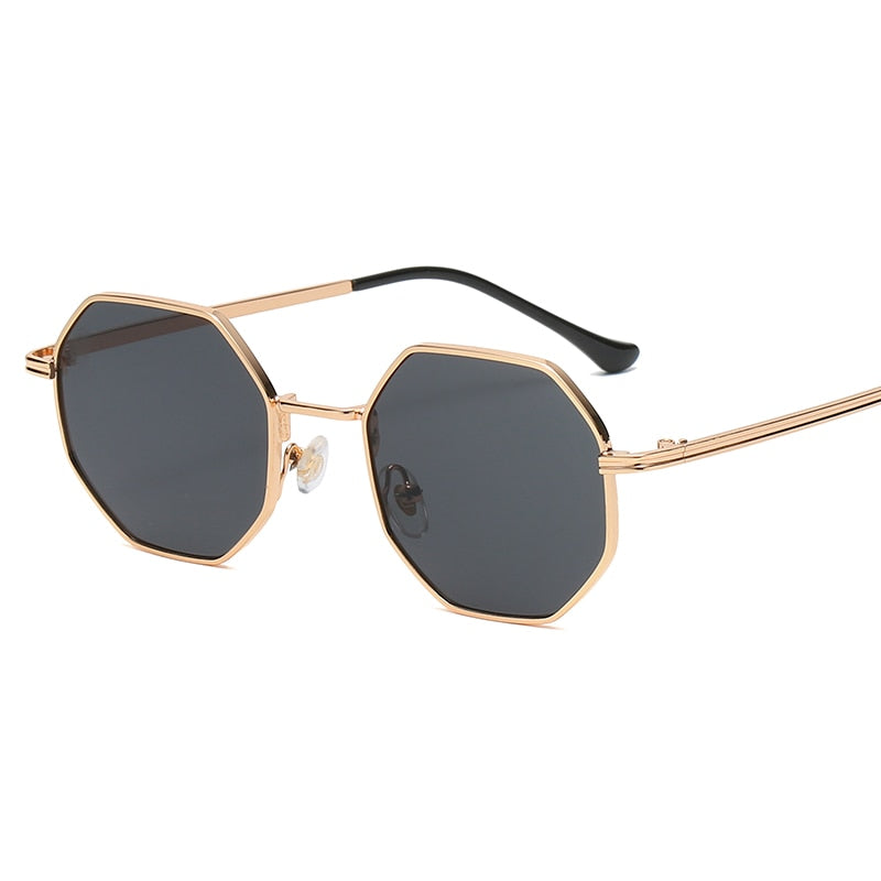 Vintage Octagon Metal Sunglasses - Orchid Unique