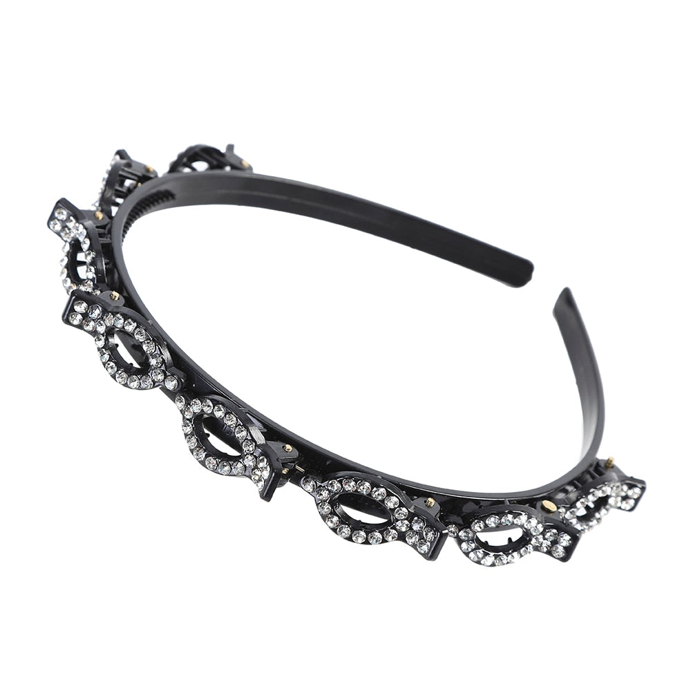Hairbands Bezel Colorful Rhinestone - Orchid Unique