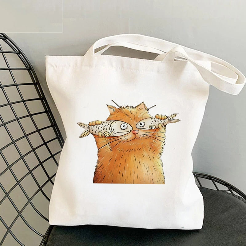Cat Shark Shopping Bag - Orchid Unique