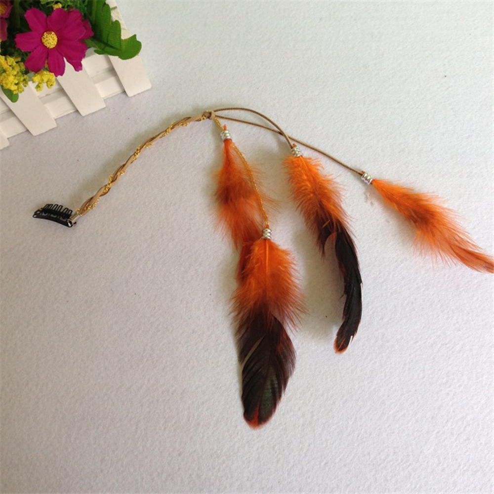 Fashionable Boho Feather Headband - Orchid Unique