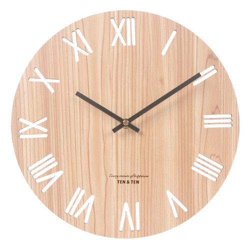 Wooden 3D Wall Clock - Orchid Unique