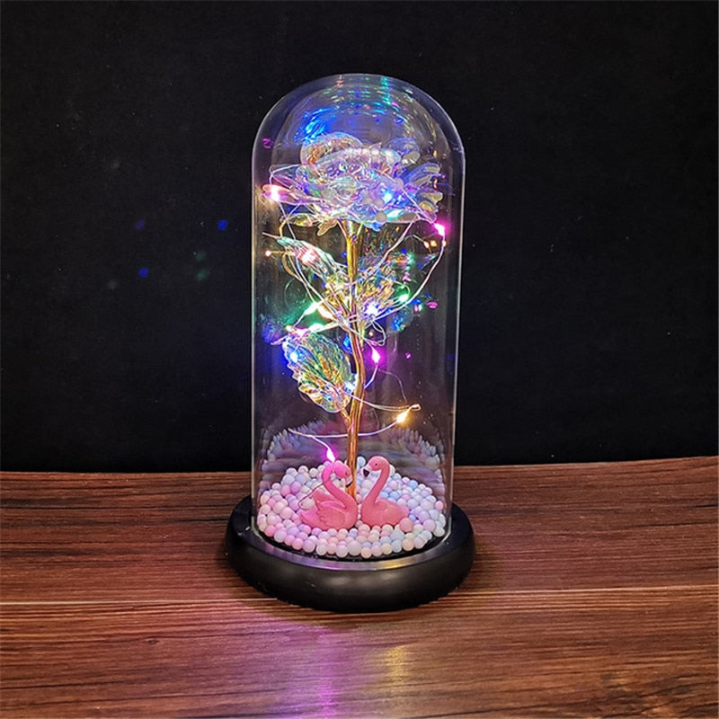 Rose LED Light Foil Flower - Orchid Unique