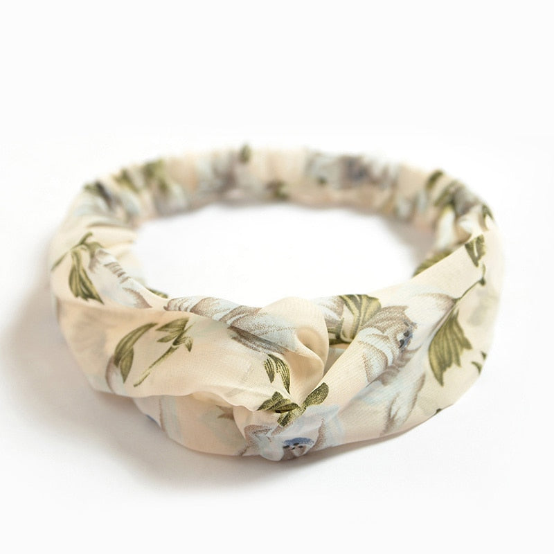 New print Knot Women Headband Vintage Hairband Girls Headwear Leopard Headband Hair Accessories dress Gift hair ties scrunchie - Orchid Unique