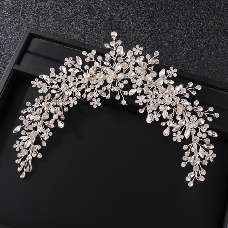 Rhinestone Wedding Headbands For Bride Crystal Headband Hair Accessories Wedding Crystal Hair Band Bridesmaid Head Jewelry Gift - Orchid Unique
