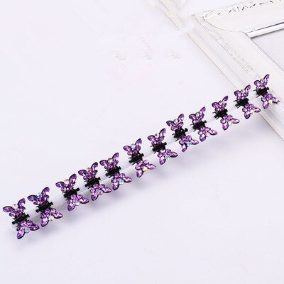 Cute Crystal Butterfly Hair Clips - Orchid Unique