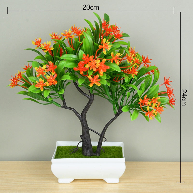 vase + Mall Tree Grass Plants Pot Ornament - Orchid Unique