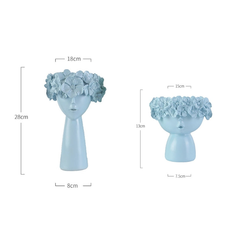 Nordic Resin Vase-Statue Sculpture - Orchid Unique