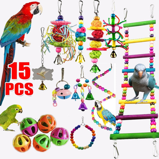 Combination Parrot Bird Toys - Orchid Unique