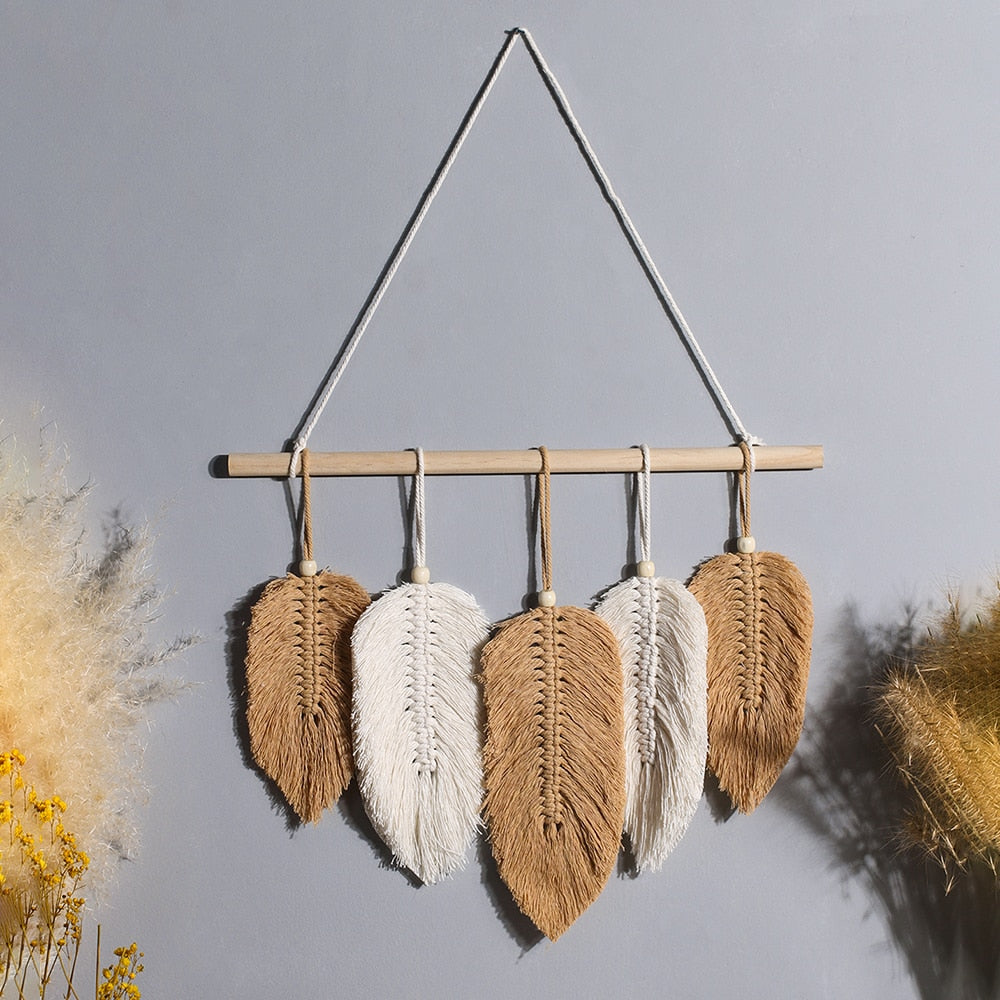 Leaf Macrame Wall Hanging - Orchid Unique