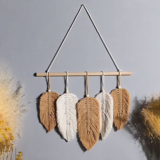 Leaf Macrame Wall Hanging - Orchid Unique