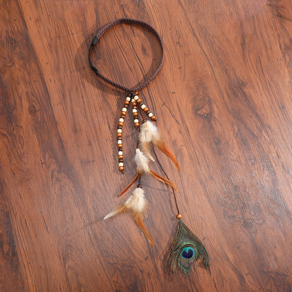 Bohemian Feather Headband - Orchid Unique