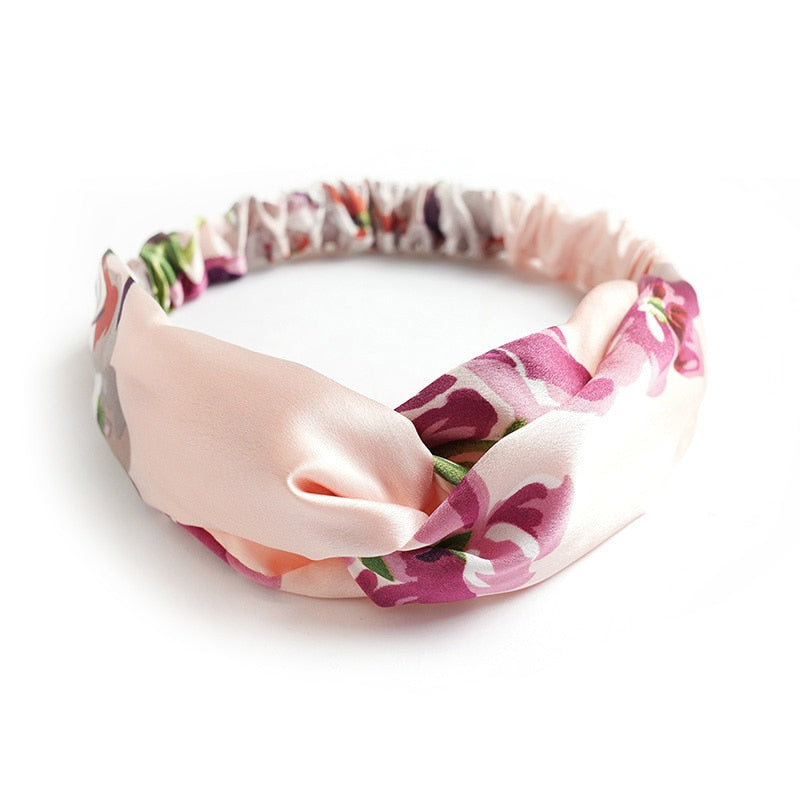 New print Knot Women Headband Vintage Hairband Girls Headwear Leopard Headband Hair Accessories dress Gift hair ties scrunchie - Orchid Unique
