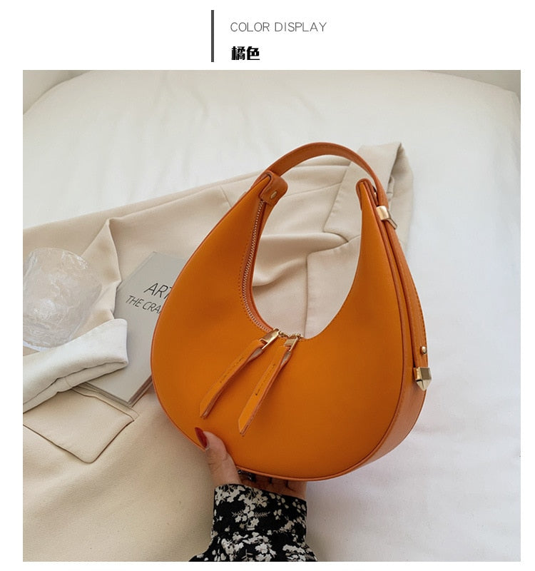 Fashion Crescent Shoulder Bags - Orchid Unique