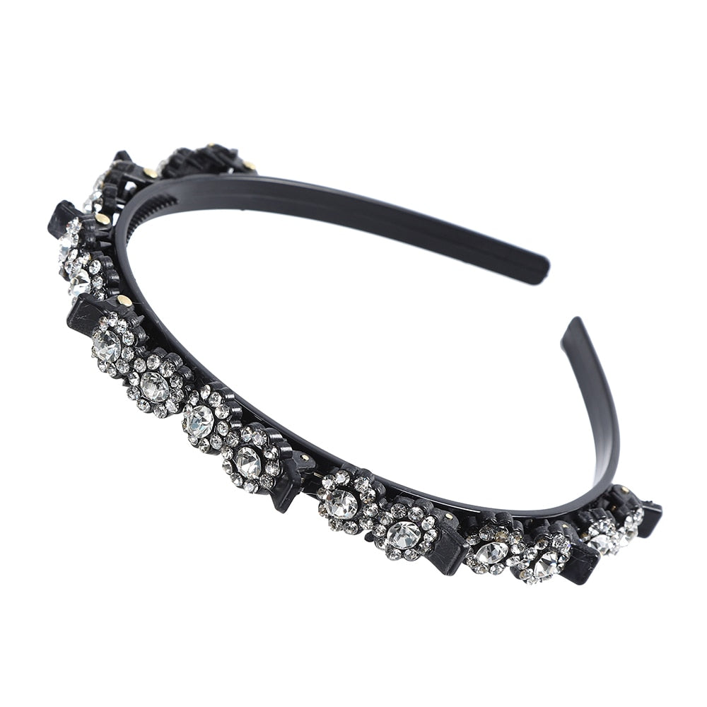 Hairbands Bezel Colorful Rhinestone - Orchid Unique