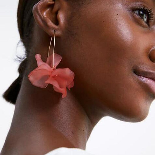 Multicolored Long Drop Earrings - Orchid Unique