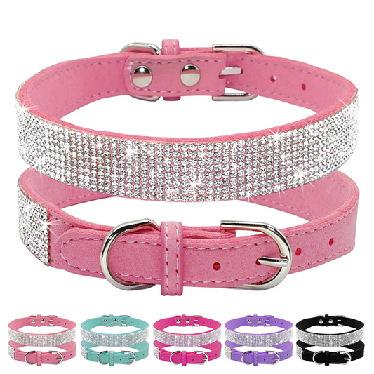 Crystal Glitter Rhinestone Pet Collar - Orchid Unique