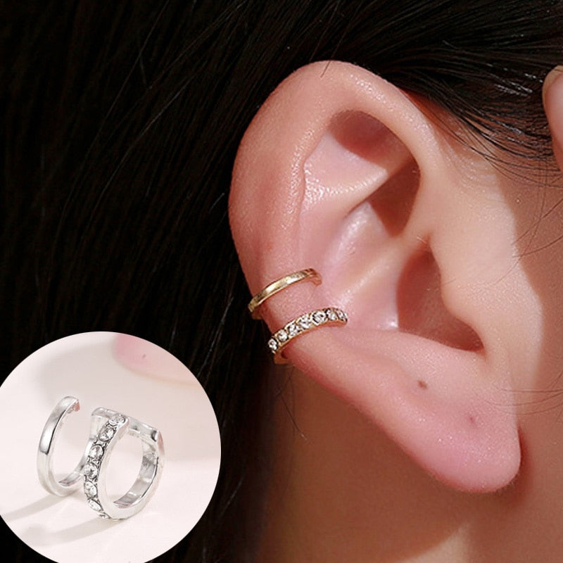 Punk Gold Metal Ear Cuff/Clip - Orchid Unique