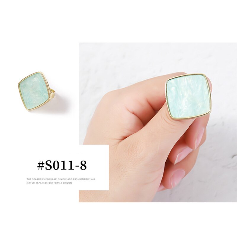 Resin Stone nail art Finger Ring - Orchid Unique