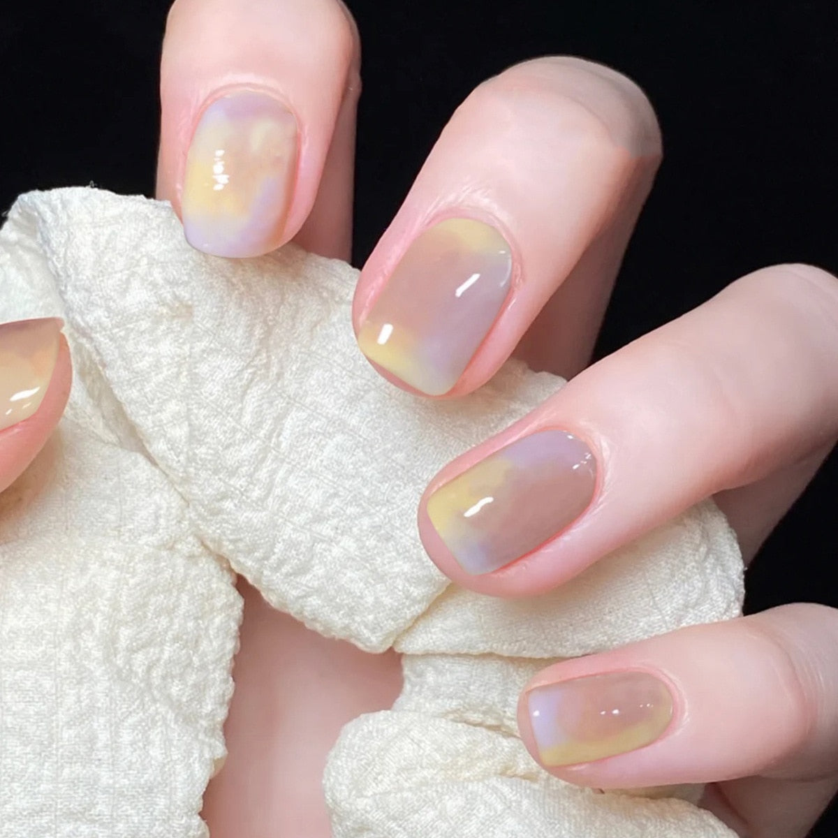 Light Color Solid Fake Nails - Orchid Unique