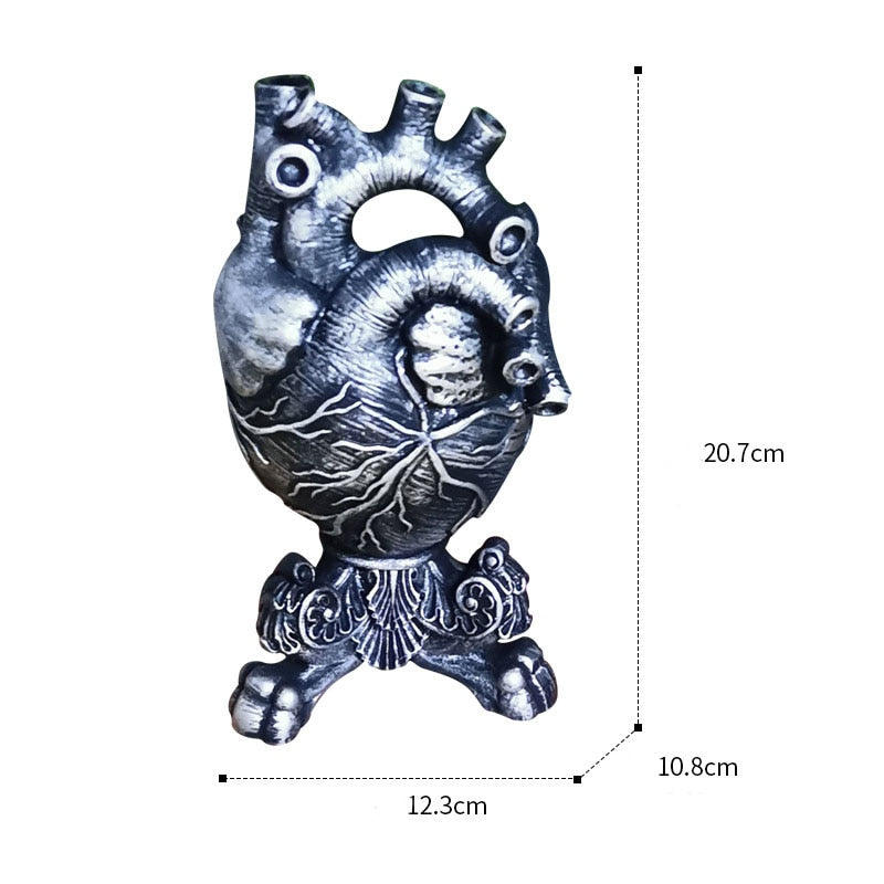 Heart-shaped Sculpture Statue-Vase - Orchid Unique