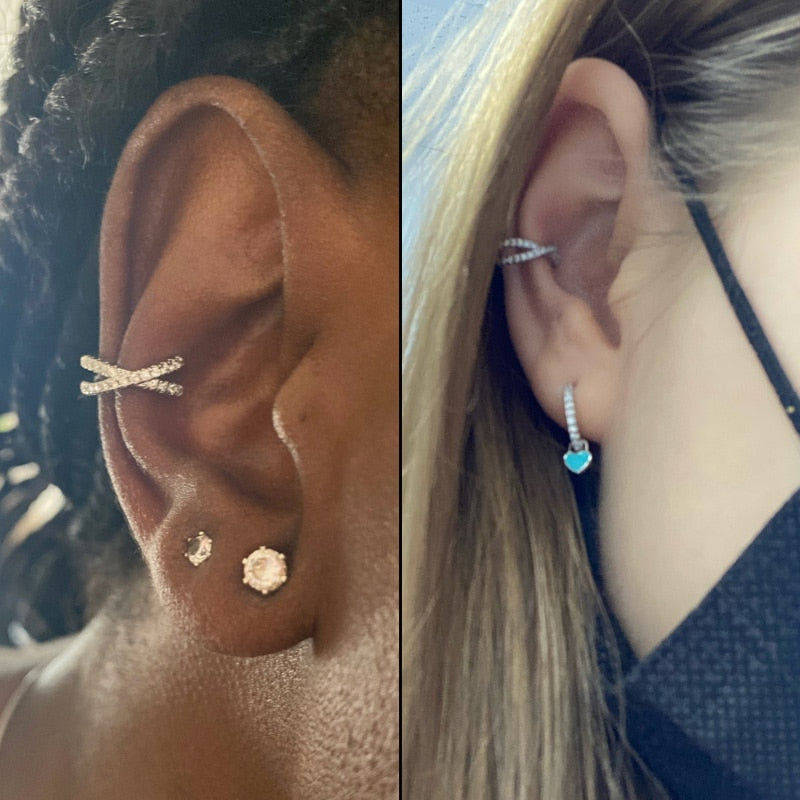 Punk Gold Metal Ear Cuff/Clip - Orchid Unique