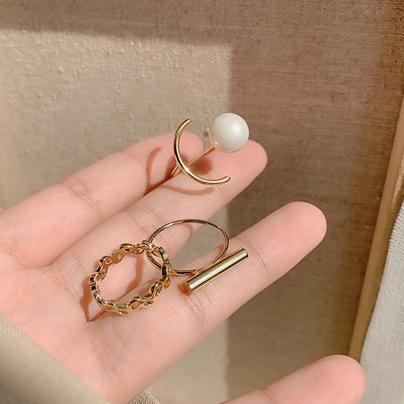 TRENDY Rings Pearl Moon 14 Gold Plated - Orchid Unique