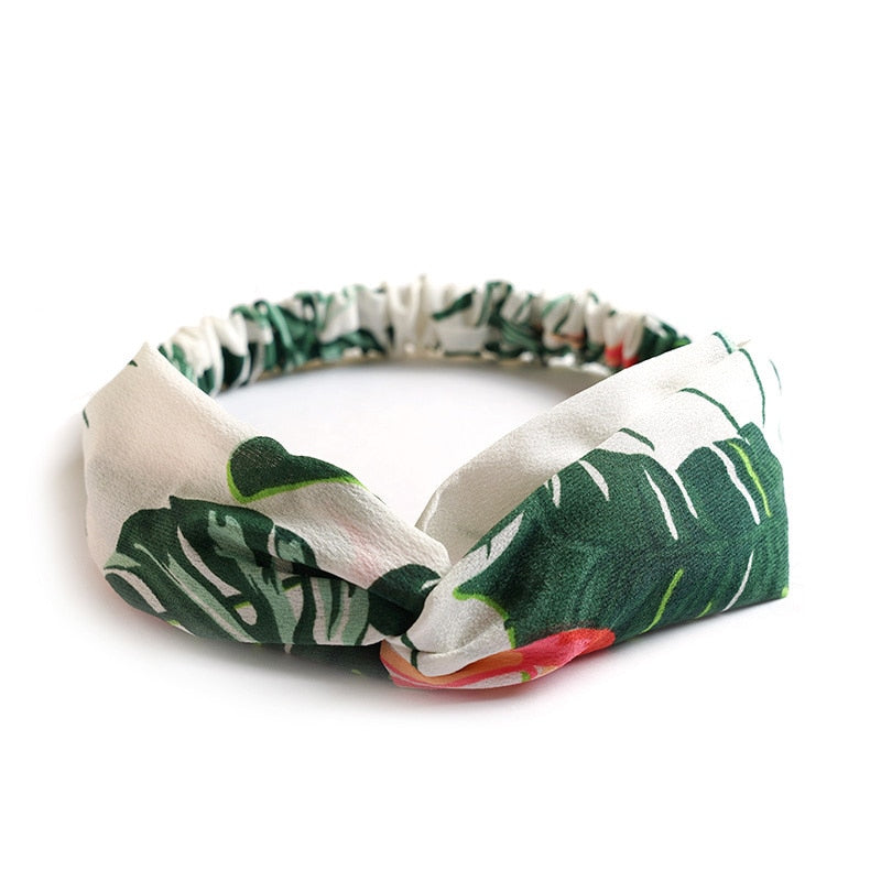 New print Knot Women Headband Vintage Hairband Girls Headwear Leopard Headband Hair Accessories dress Gift hair ties scrunchie - Orchid Unique
