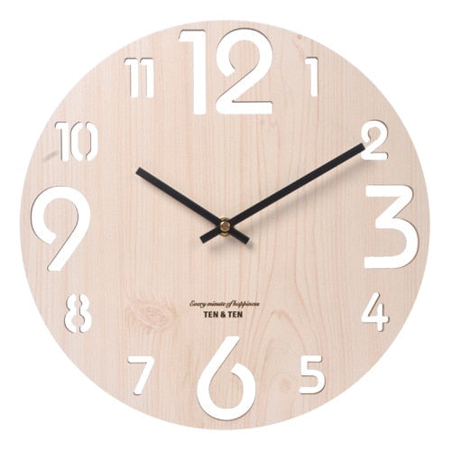 Wooden 3D Wall Clock - Orchid Unique