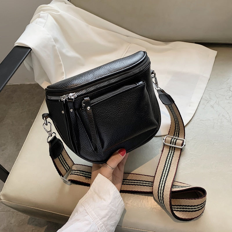 Mini Retro Leather Shoulder Strap Bag - Orchid Unique
