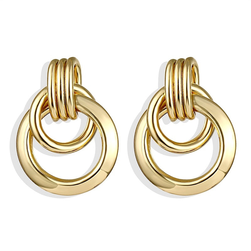 TRENDY Big Circle Round Hoop Earrings - Orchid Unique