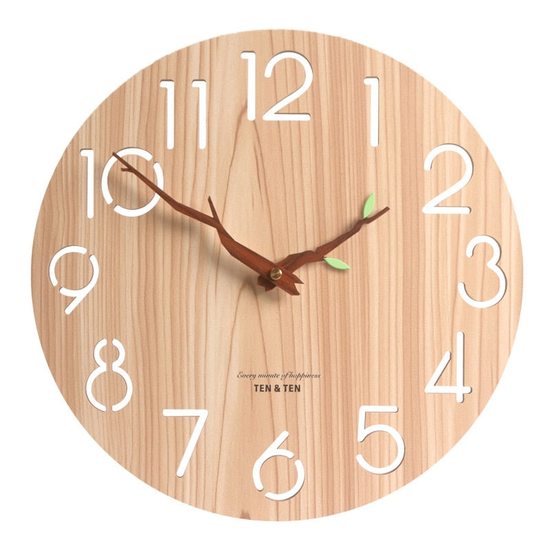 Wooden 3D Wall Clock - Orchid Unique