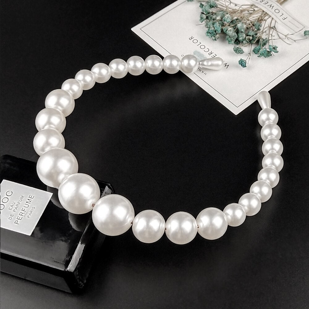 Luxury Big Pearl Hair hoop - Orchid Unique