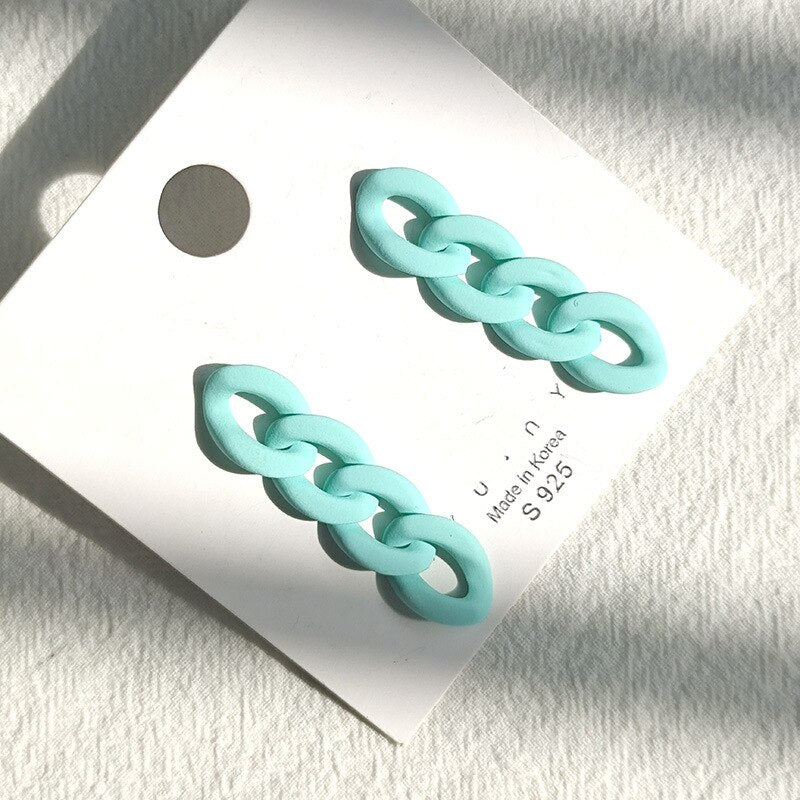 Candy Color Acrylic Earrings - Orchid Unique