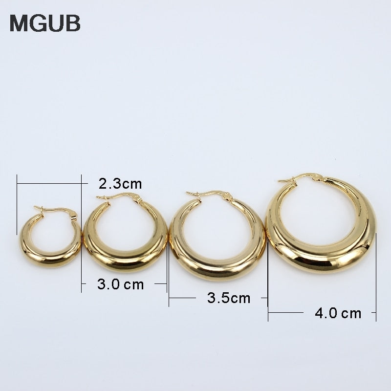 Smooth Exquisite Big Circle Hoop Earrings - Orchid Unique