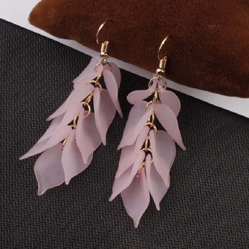 Multicolored Long Drop Earrings - Orchid Unique