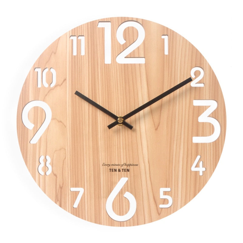 Wooden 3D Wall Clock - Orchid Unique