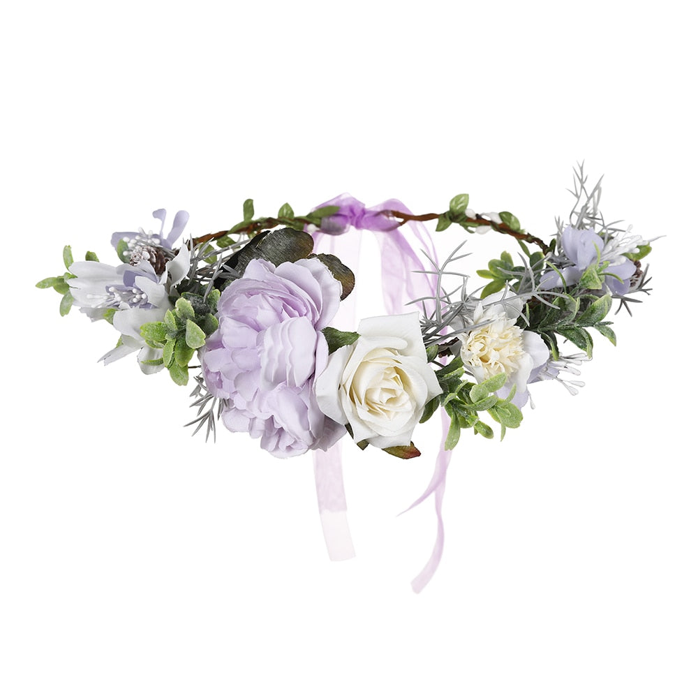 Molans Spring Bohemian Flower Crowns - Orchid Unique